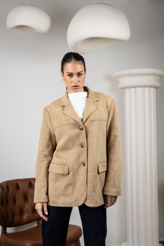 Jakna Beige Suede