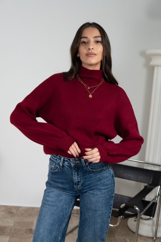 Pulover Cozy Burgundy