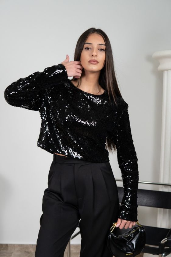 Majica Sequin Glow Crna