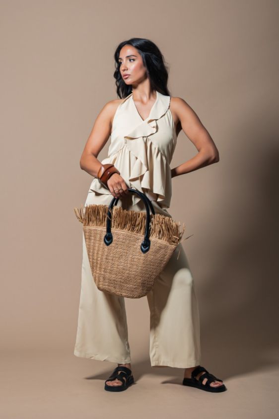 Torba Riviera Weave &ndash; Prirodna Bež