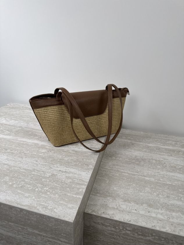 Torba Straw Chic Tamno Smeđa