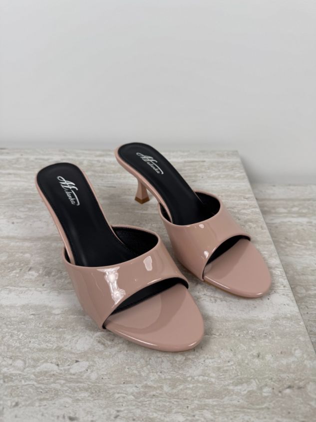 Sandale Glossy Heel – Apricot