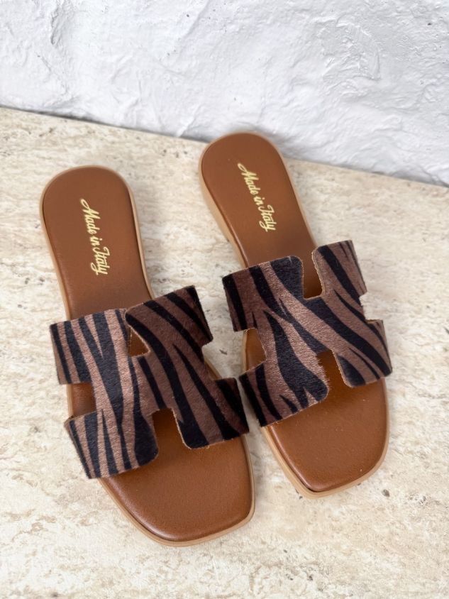 Sandale Minimal Cut – Zebra