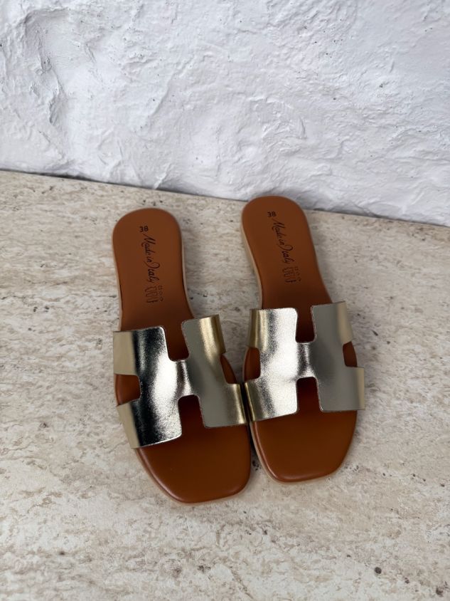 Sandale Minimal Cut - Zlatne