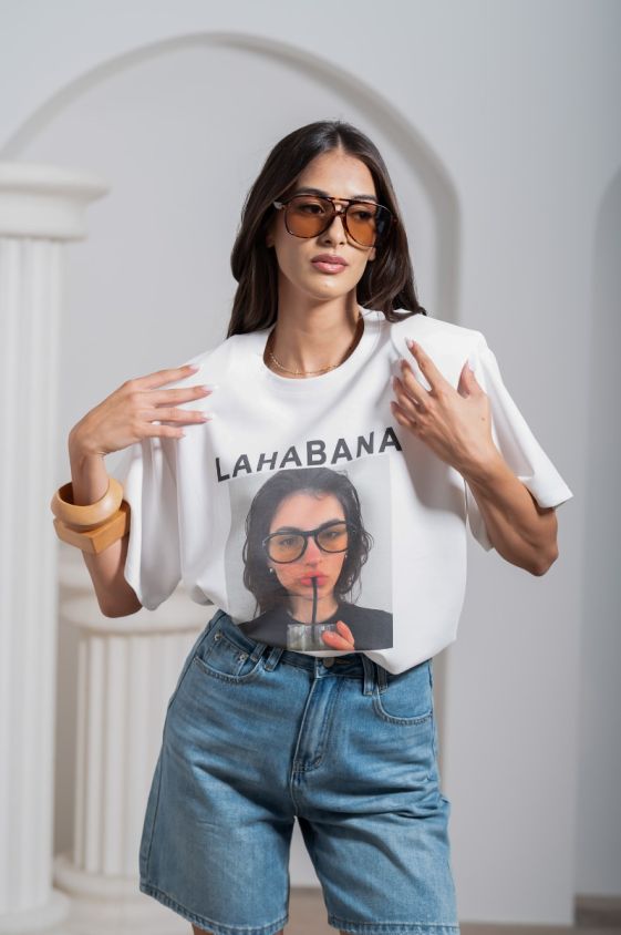 Majica Lahabana Oversize Bijela