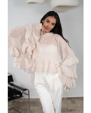 Košulja Air Ruffle – Puder