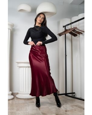 Suknja Satin Wine