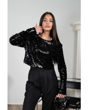 Majica Sequin Glow Crna