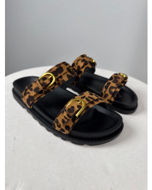 Sandale Sa Dvostrukim Remenčićima U Leopard Uzorku