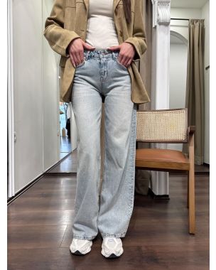 Ravne traper hlače svijetli denim