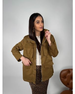 Jakna Cargo Stil Maslinasta